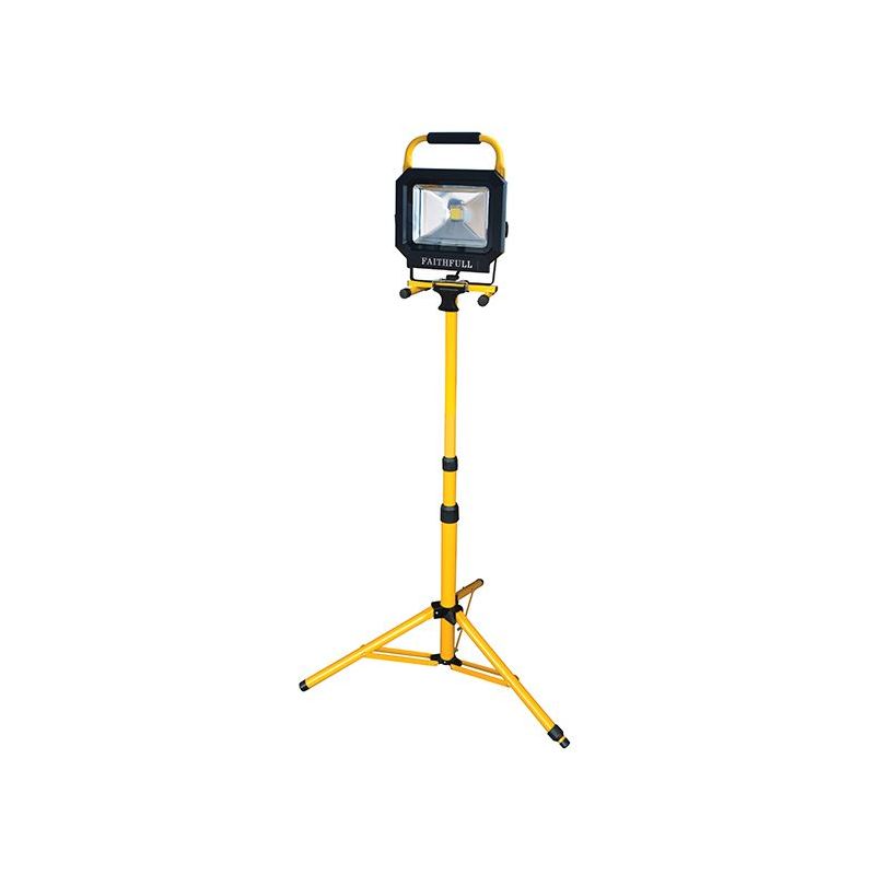 Faithfull Power Plus COB LED Single Pod Tripod Sitelight 30W 2100 Lumens 240V Faithfull Power Plus - Dynamic Drive