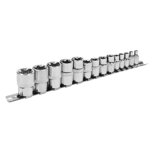 Siegen Siegen TRX-Star* Socket Set E4-E24 1/4", 3/8" & 1/2"Sq Drive 14pc S01265 Siegen - Dynamic Drive