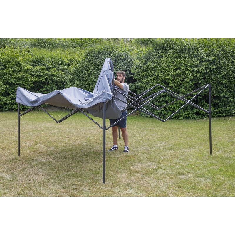 Dellonda 2x2m Pop-Up Gazebo Heavy Duty Carry Bag Rope Stakes & Weight Grey Dellonda - Dynamic Drive