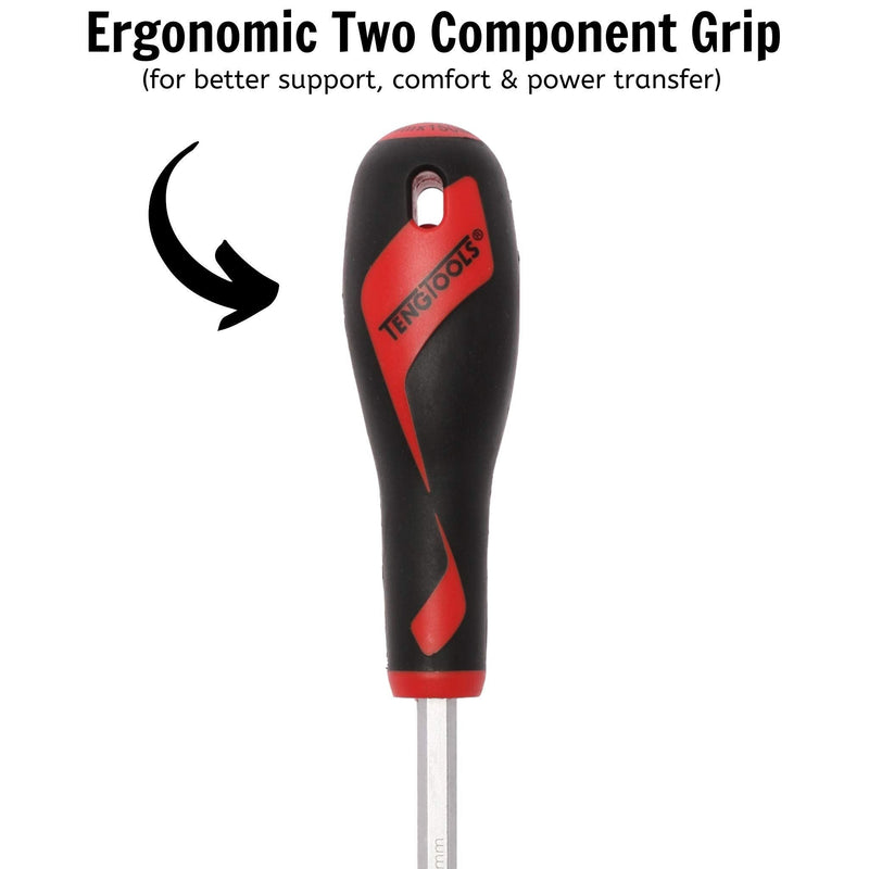 Teng Tools Flat Screwdriver 1.2 x 8.0 x 150mm XL Hex Shaft Teng Tools - Dynamic Drive
