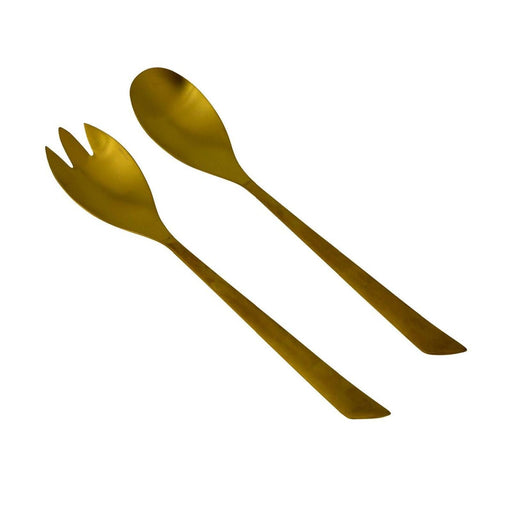 Bo-Camp Industrial Collection Salad Servers Fay 2 Pieces Gold Bo-Camp - Dynamic Drive