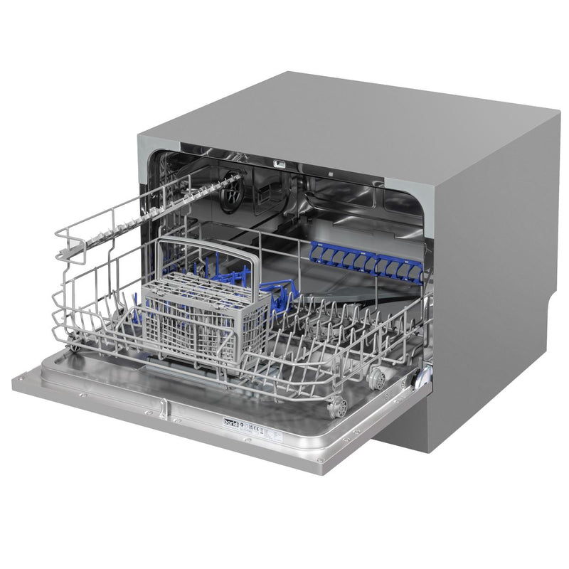 Baridi Tabletop Dishwasher 6 Place Settings 6.5L Capacity - Silver DH84 Baridi - Dynamic Drive