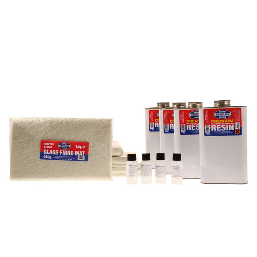 Baileys Fibreglass Premium Repair Kit 4Sq Metre with Tools for Professional Res Baileys - Dynamic Drive