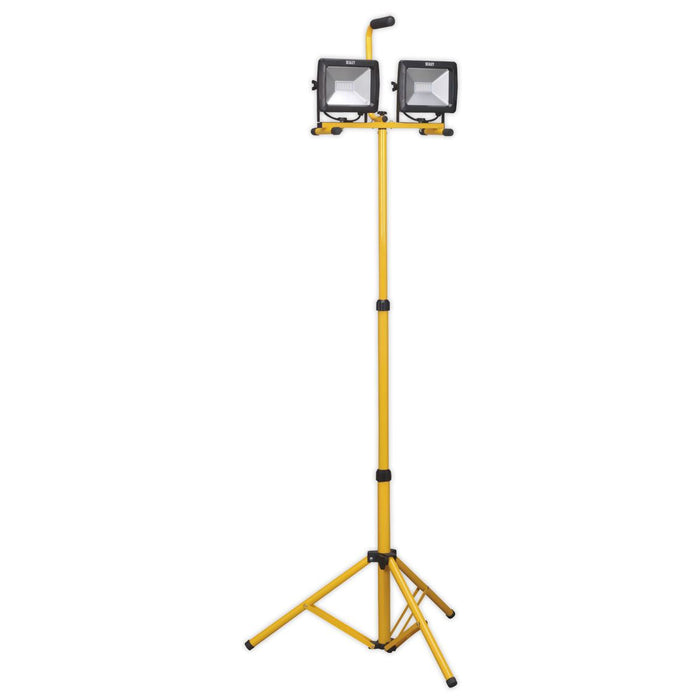 Sealey Telescopic Floodlight 2 x 20W SMD LED 110V LED105 Sealey - Dynamic Drive