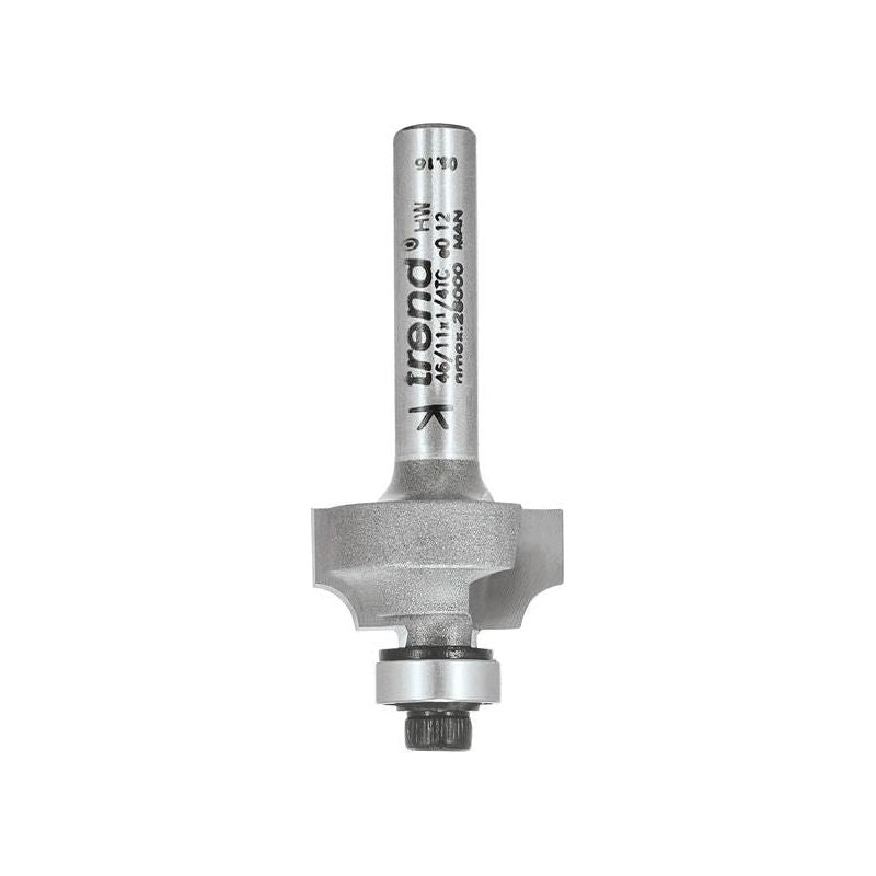 Trend 46/11 x 1/4 TCT Bearing Guided Ovolo & Round Over 3.2mm Radius Trend - Dynamic Drive