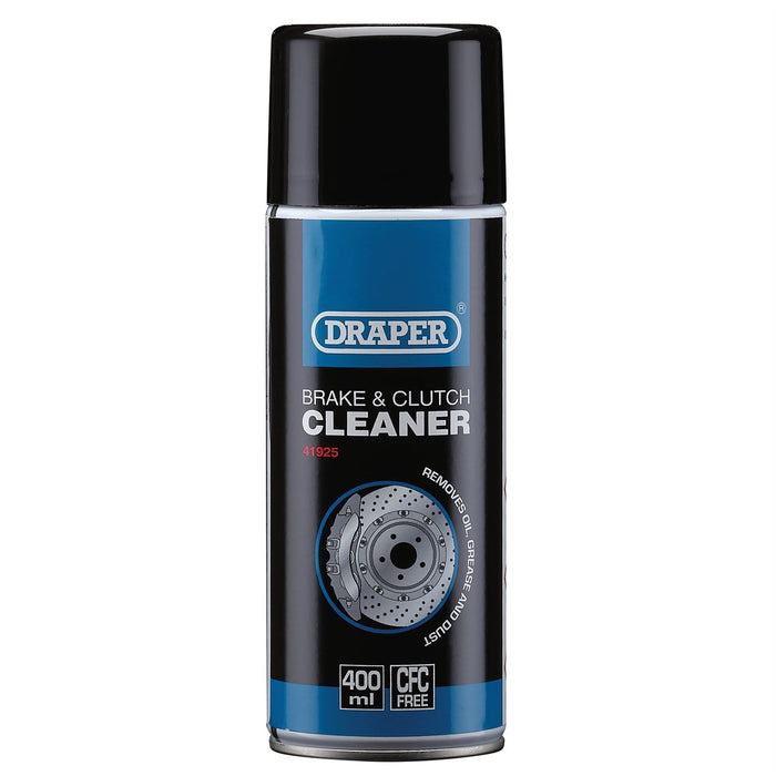 Draper Brake and Clutch Cleaner Spray, 400ml 41925 Draper - Dynamic Drive
