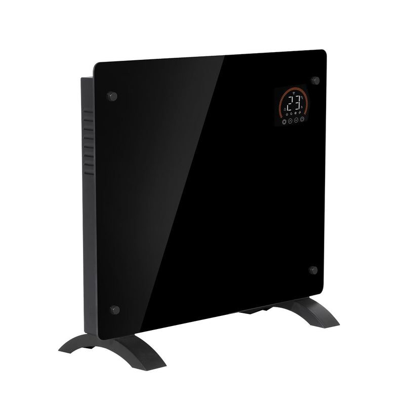 Baridi 1000W Electric Glass Panel Heater with 24/7 Timer, Remote Control & Wi-Fi - Black Baridi  - Dynamic Drive