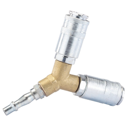 Draper PCL Twin Standard Coupling, 2 x Male Couplings, 1 x Tailpiece 25855 Draper - Dynamic Drive