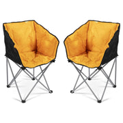 2x Kampa Dometic Tub Lightweight Folding Camping Chair Sunset Yellow Kampa  - Dynamic Drive