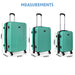 Dellonda 3-Piece Lightweight ABS Luggage Set with TSA Lock  Teal Dellonda  - Dynamic Drive