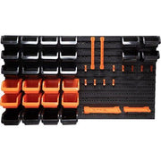 Black+Decker Tool Board With Storage Bins And Hooks 98 X 23 X 43Cm 43 Pieces Tool Wall Organizer Black+Decker - Dynamic Drive