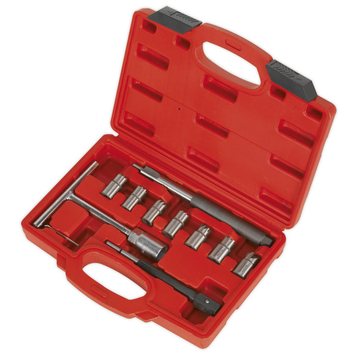 Sealey Diesel Injector Seat Cleaner Set 10pc VS2055 Sealey - Dynamic Drive