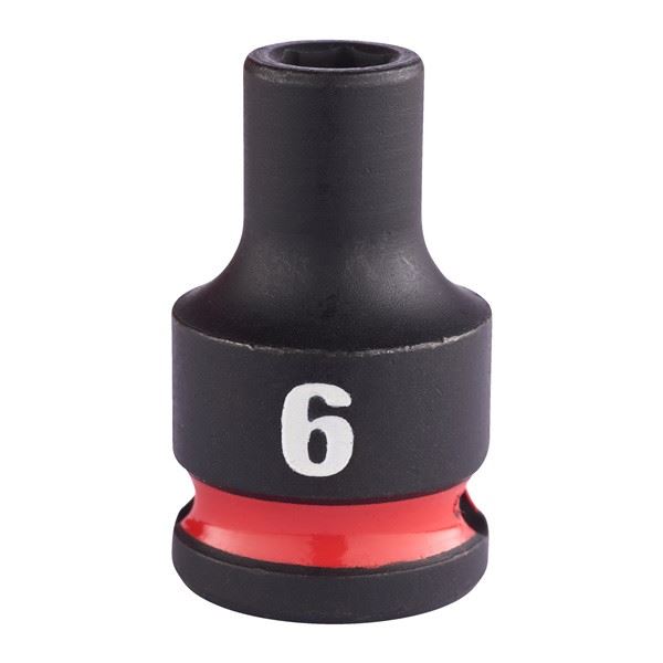 Milwaukee Hex Socket Shw 3/8 Std 6mm-1Pc 6mm Milwaukee - Dynamic Drive