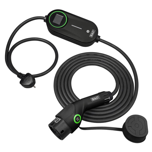 Sealey Adjustable (3.5kW) Type 2 to UK 3-Pin Plug Portable EV Charger - 5m Cable Sealey - Dynamic Drive