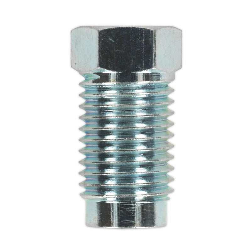 Sealey Brake Pipe Nut 7/16"UNF x 20tpi Male 1/4" Pipe SAE Form Pack of 10 Sealey - Dynamic Drive