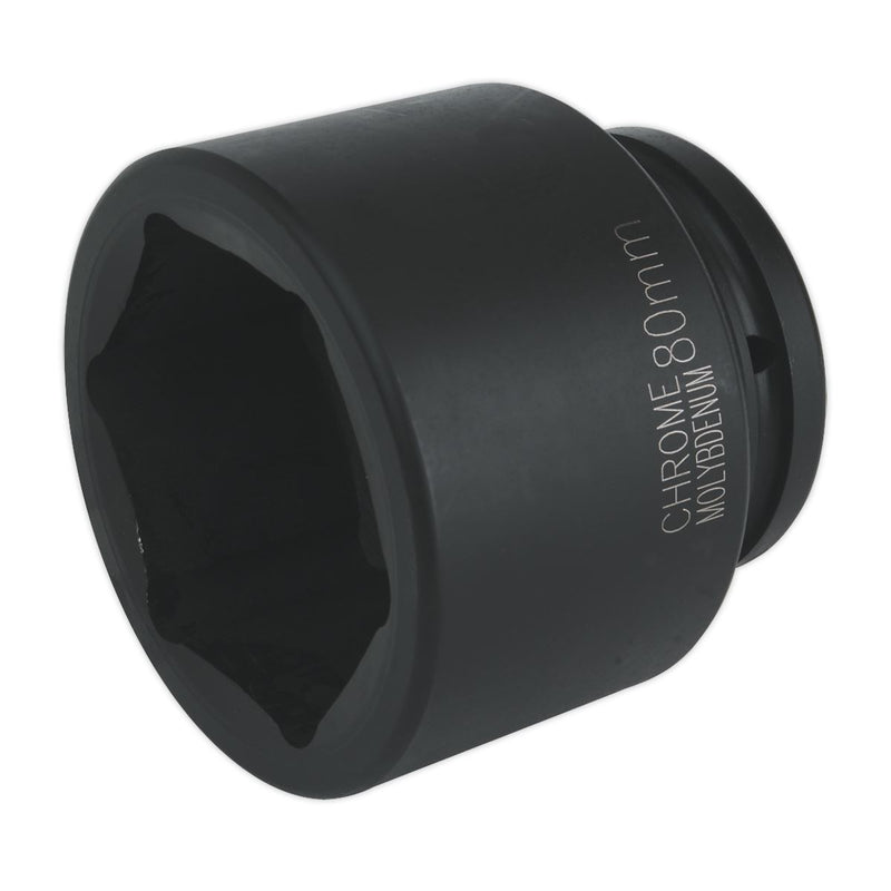 Sealey Impact Socket 80mm 1"Sq Drive IS180 Sealey - Dynamic Drive