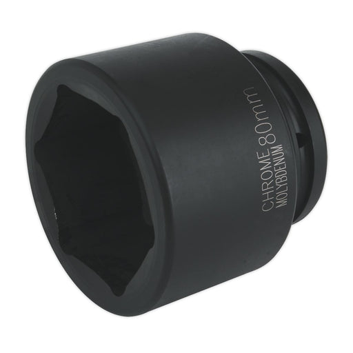 Sealey Impact Socket 80mm 1"Sq Drive IS180 Sealey - Dynamic Drive