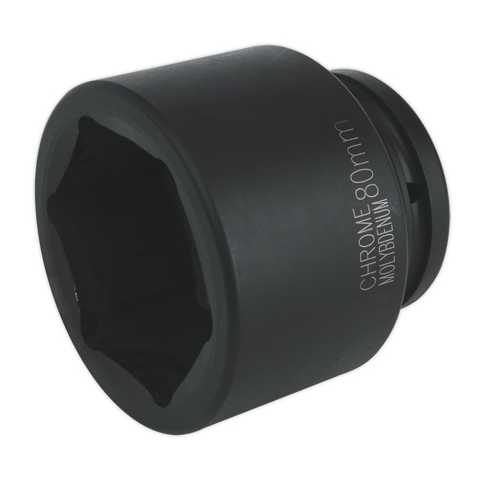 Sealey Impact Socket 80mm 1"Sq Drive IS180 Sealey - Dynamic Drive