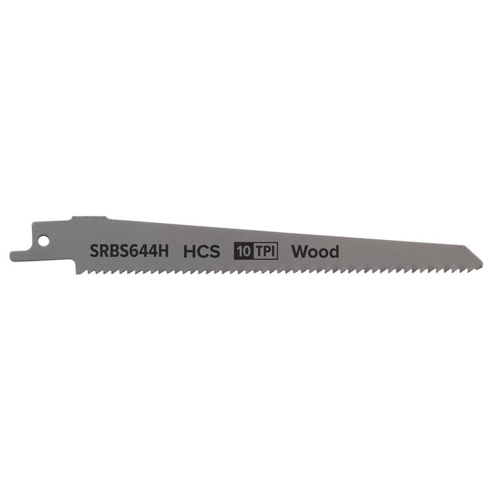 Sealey Reciprocating Saw Blade Clean Wood 150mm 10tpi Pack of 5 SRBS644H Sealey - Dynamic Drive