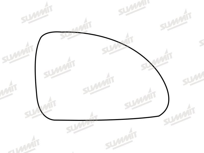 Summit Stick-On Standard Mirror Glass fits Kia Ceed 06 to 12 RHS Summit - Dynamic Drive