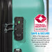 Dellonda 3-Piece Lightweight ABS Luggage Set with TSA Lock  Teal Dellonda  - Dynamic Drive