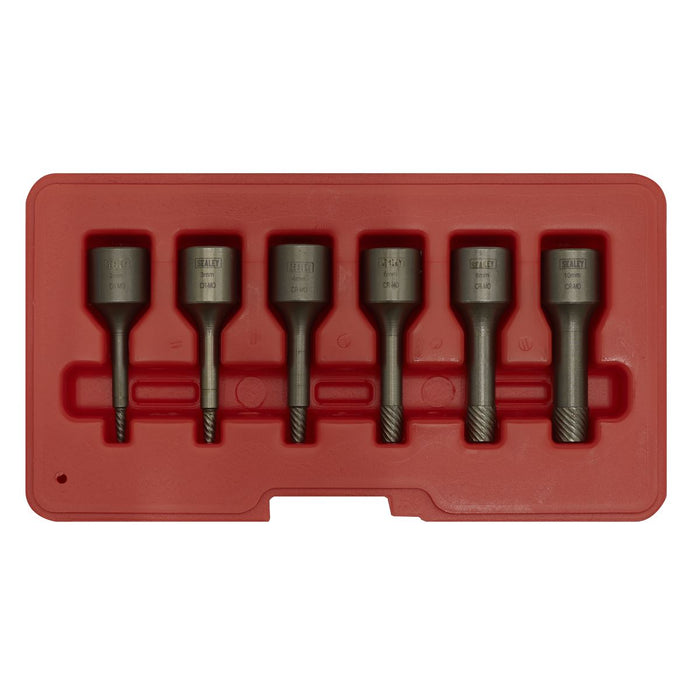 Sealey Screw Extractor Set 6pc 3/8"Sq Drive AK8185 Sealey - Dynamic Drive