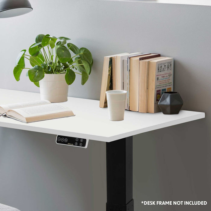 Dellonda White Rectangular Desktop Dellonda  - Dynamic Drive
