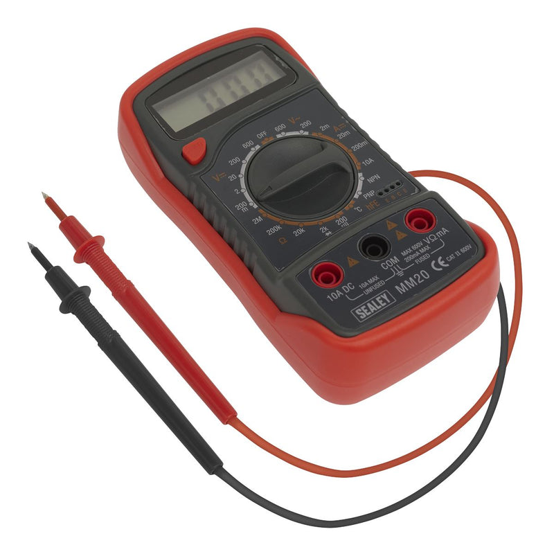 Sealey Digital Multimeter 8-Function with Thermocouple mm20 Sealey - Dynamic Drive
