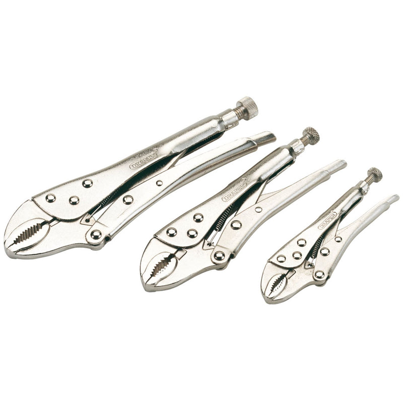 Draper Curved Jaw Self Grip Pliers Set (3 Piece) 14040 Draper - Dynamic Drive