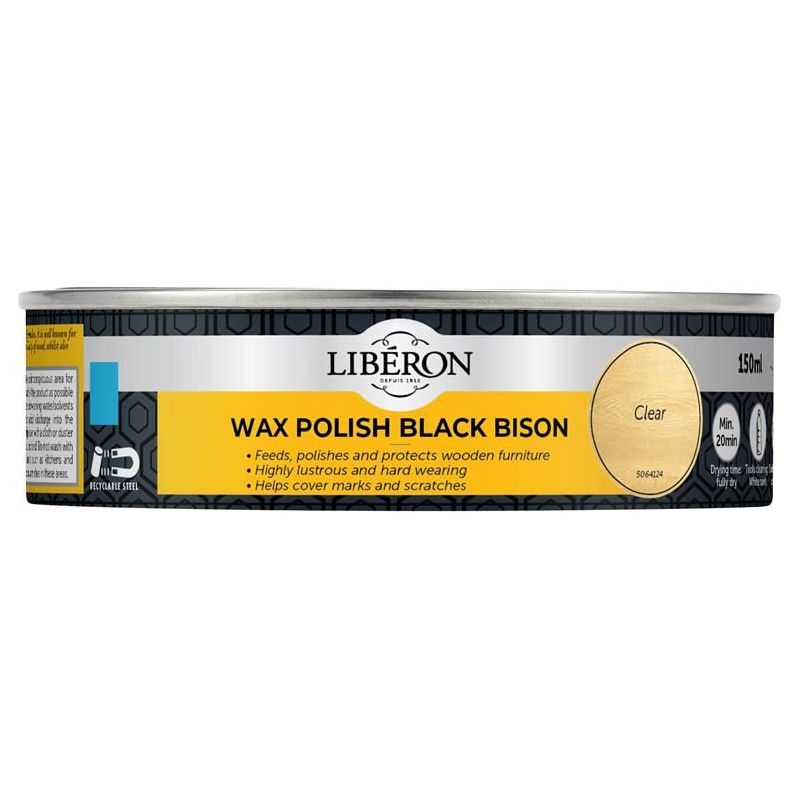 Liberon Black Bison Wax Paste Clear 150ml Liberon - Dynamic Drive