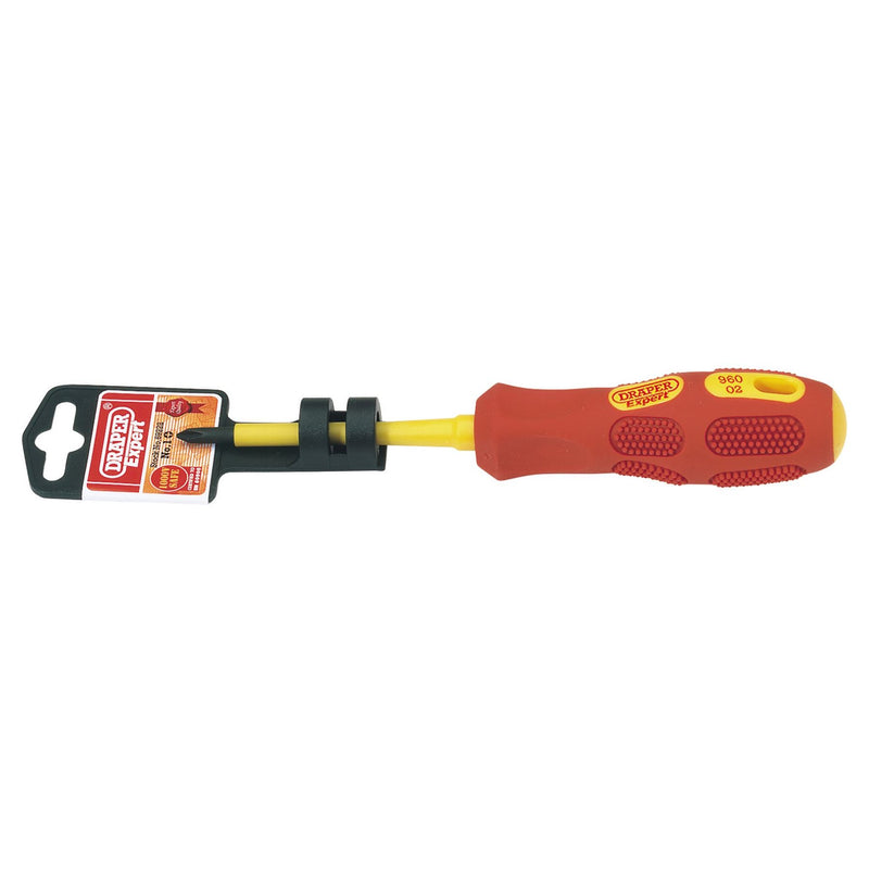 Draper VDE Approved Fully Insulated Cross Slot Screwdriver, No.1 x 80mm (Display Draper - Dynamic Drive