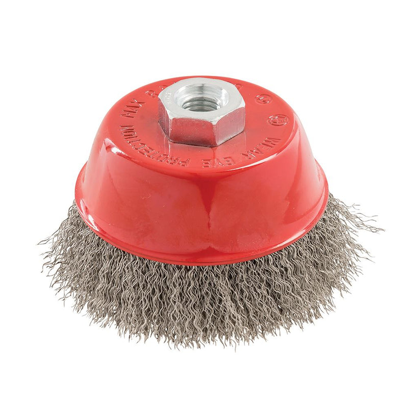 Silverline Stainless Steel Crimp Cup 100mm Silverline - Dynamic Drive