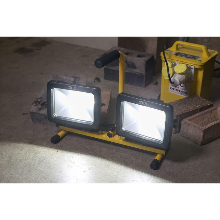 Sealey Telescopic Floodlight 2 x 20W SMD LED 110V LED105 Sealey - Dynamic Drive