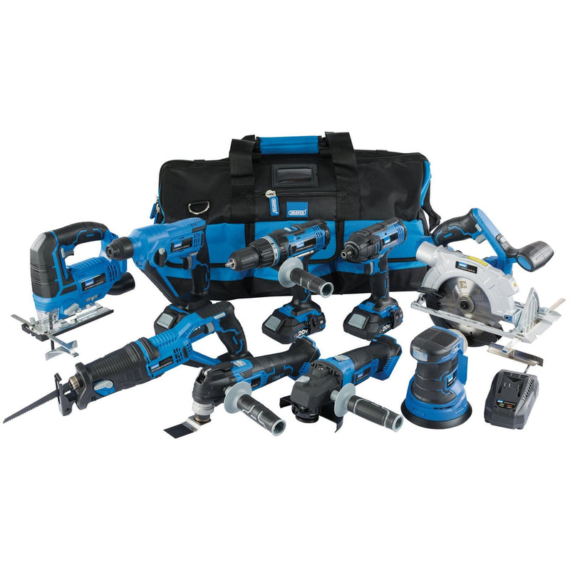 Draper Storm Force 20V Cordless Kit (9 Piece) 17763 Draper - Dynamic Drive