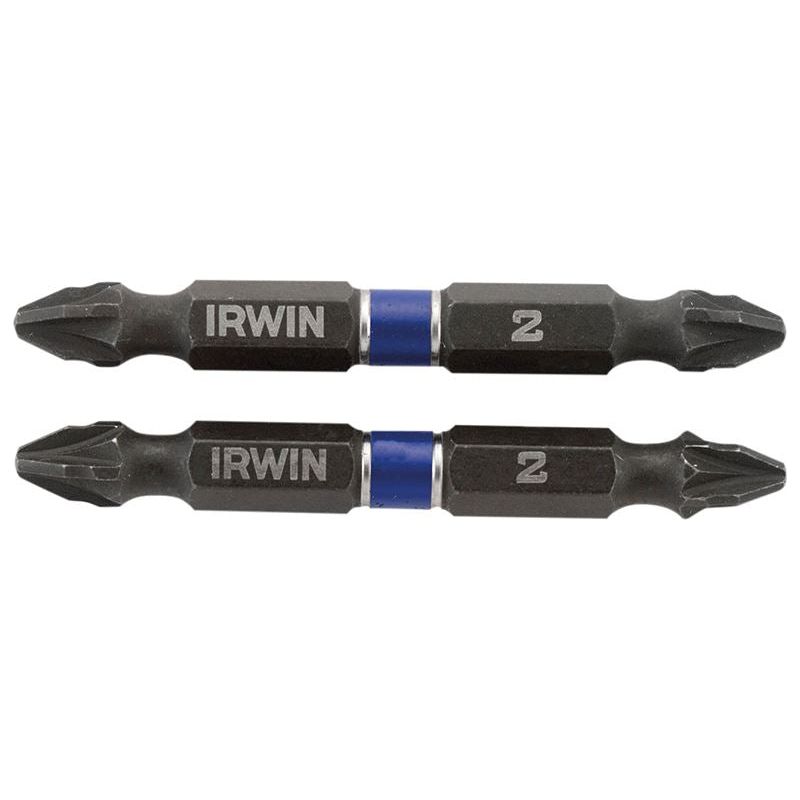 Irwin® Impact Double-Ended Screwdriver Bits Pozi PZ2 60mm (Pack 10) IRWIN® - Dynamic Drive