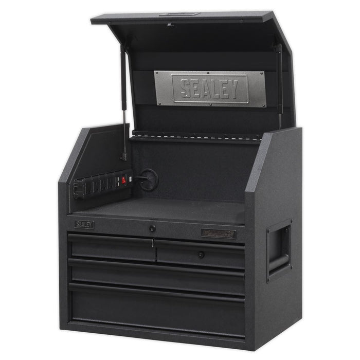 Sealey Topchest 4 Drawer 660mm with Soft Close Drawers & Power Strip AP2704BE Sealey - Dynamic Drive