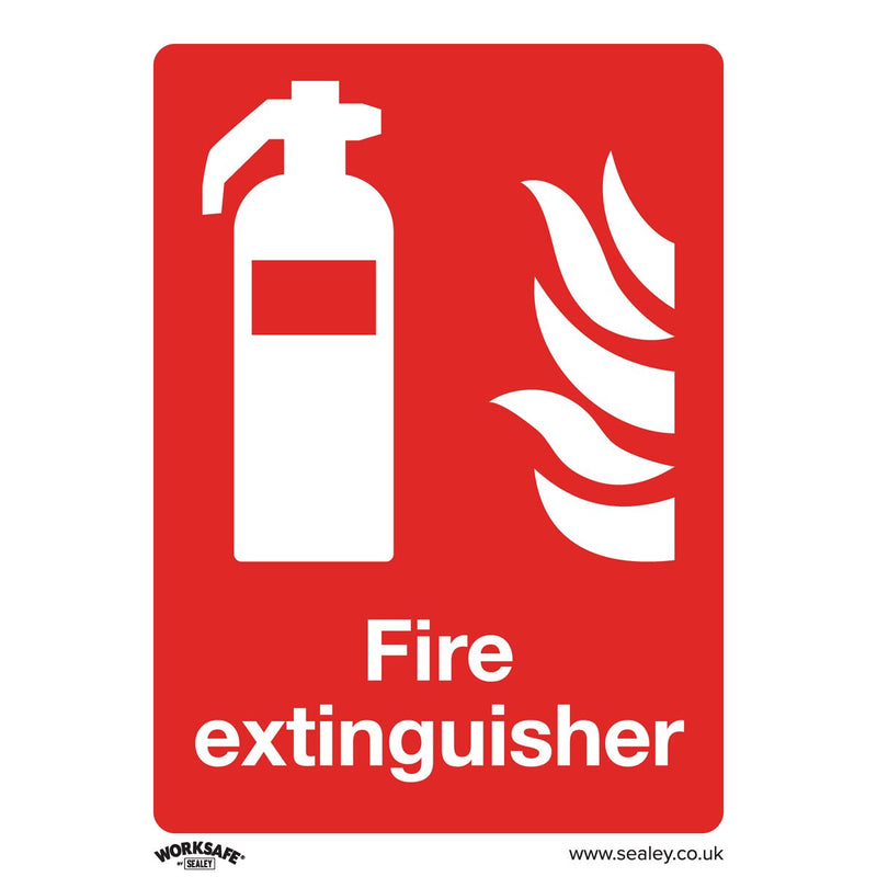 Sealey Prohibition Safety Sign Fire Extinguisher Self-Adhesive Vinyl Pack of 10 Sealey - Dynamic Drive