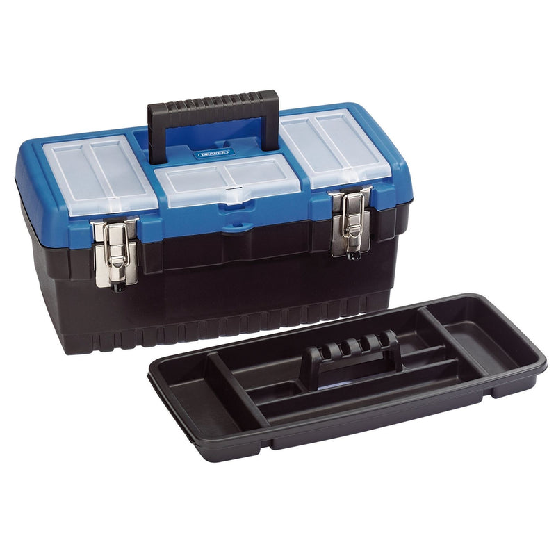 Draper Tool Organiser Box with Tote Tray, 413mm 53878 Draper - Dynamic Drive