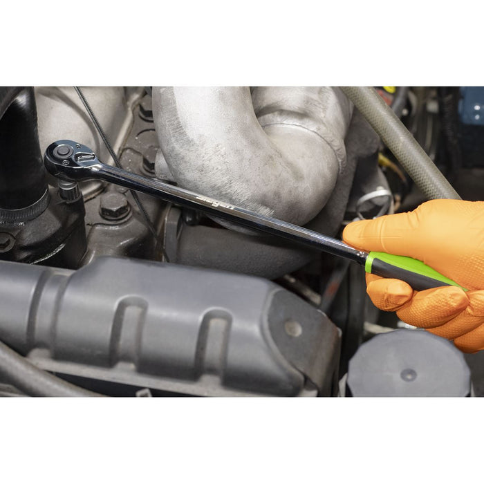 Siegen Siegen Extra-Long Ratchet Wrench with Flip Reverse 1/4"Sq Drive S01256 Siegen - Dynamic Drive