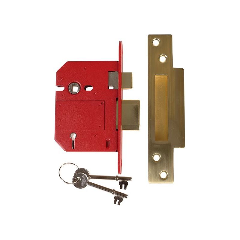 Union StrongBOLT 2200S BS 5 Lever Mortice Sashlock Satin Brass 81mm Box UNION - Dynamic Drive