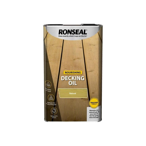 Ronseal Decking Oil Natural Clear 5 litre Ronseal - Dynamic Drive