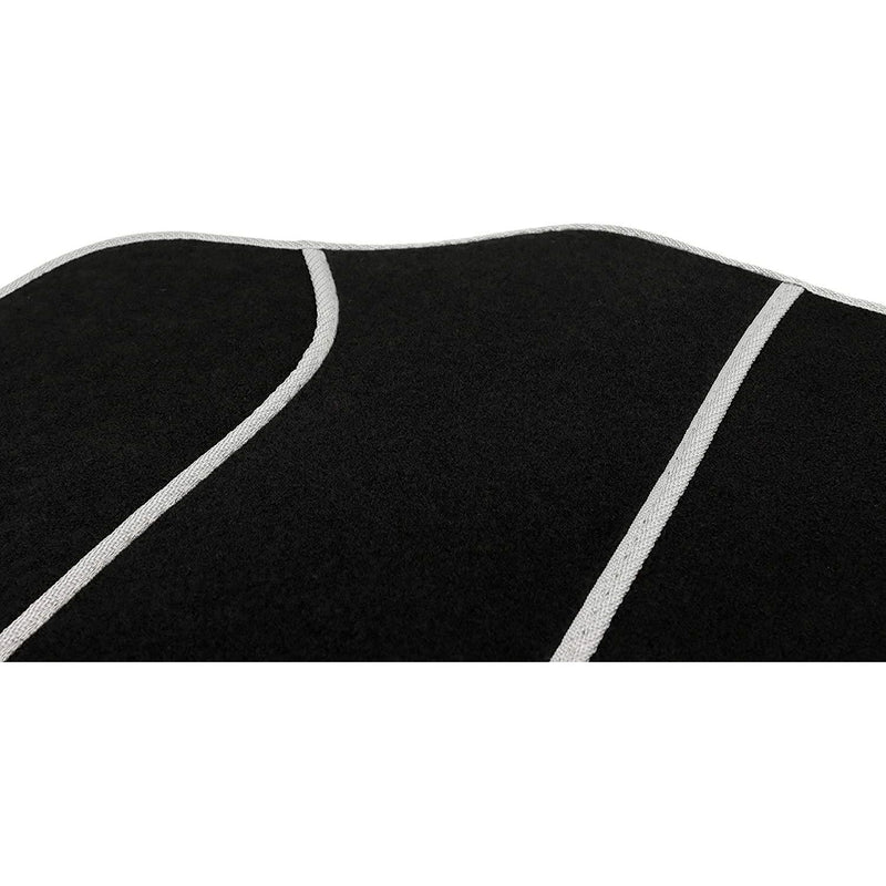 Streetwize Standard Universal Mat Set - Velour - Black/Silver Binding - 4 Piece Streetwize  - Dynamic Drive