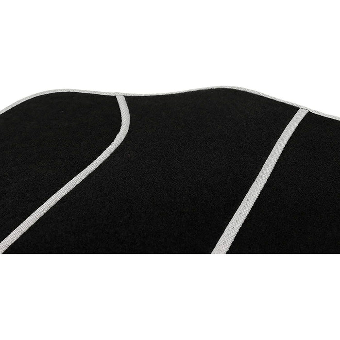Streetwize Standard Universal Mat Set - Velour - Black/Silver Binding - 4 Piece Streetwize  - Dynamic Drive
