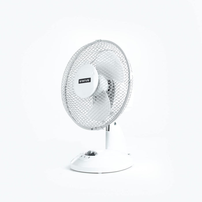 MDS1203 Status 9 White Desk Fan S9DESKFAN1PKB Status - Dynamic Drive