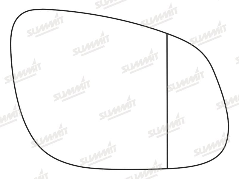 Summit Stick-On Aspheric Mirror Glass fits Kia Rio RHS Summit - Dynamic Drive