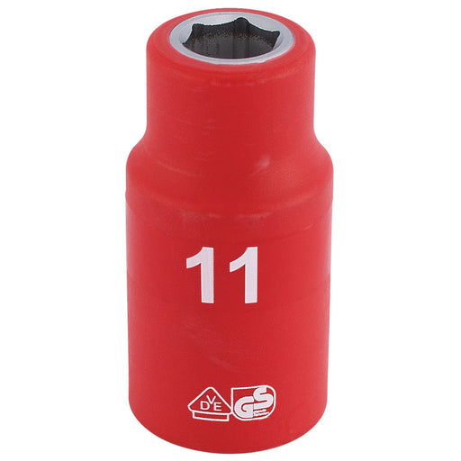 Draper Fully Insulated VDE Socket, 1/2" Sq. Dr., 11mm 31784 Draper - Dynamic Drive