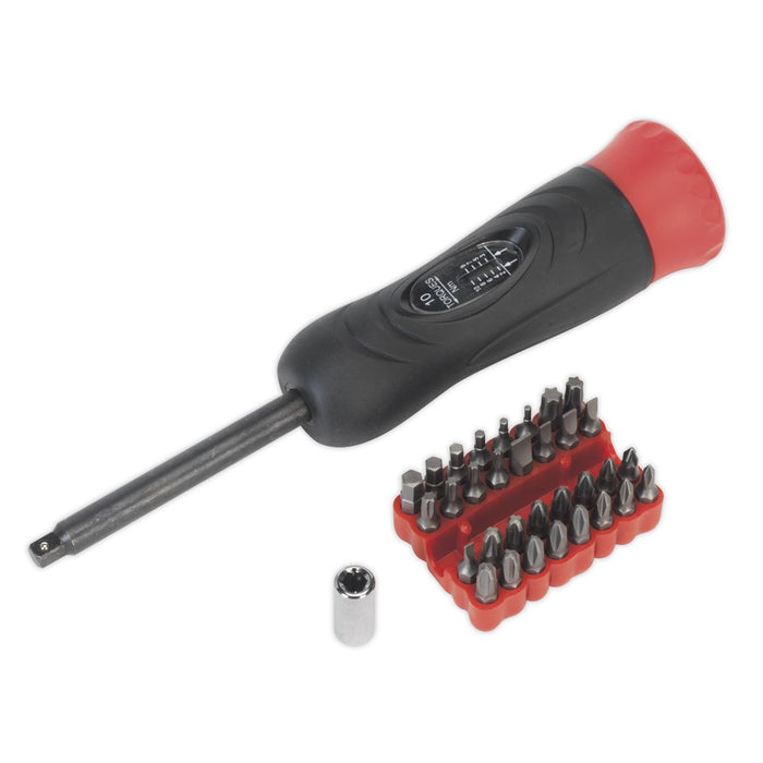 Sealey Torque Screwdriver Set 34pc 2-10Nm 1/4"Sq Drive STS100 Sealey - Dynamic Drive