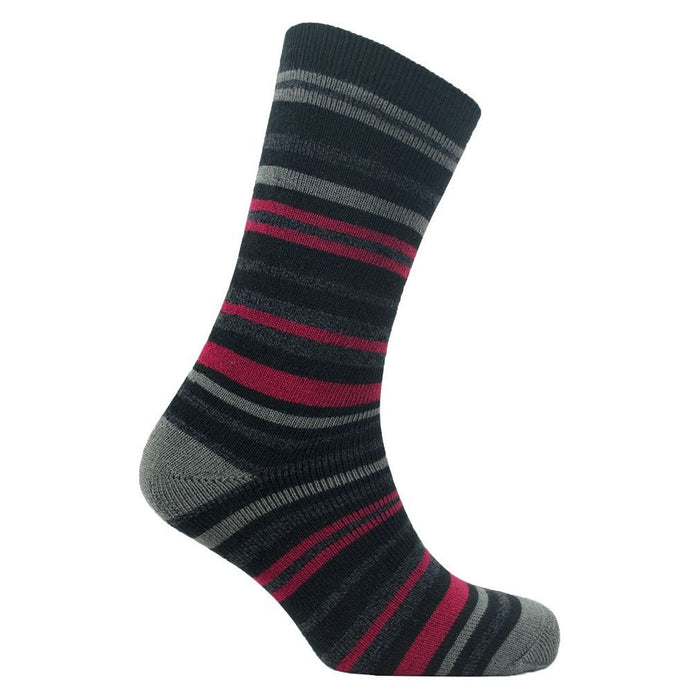 Mens lightweight thermal insulated striped socks (assorted colours) 2741 UK Camping And Leisure - Dynamic Drive