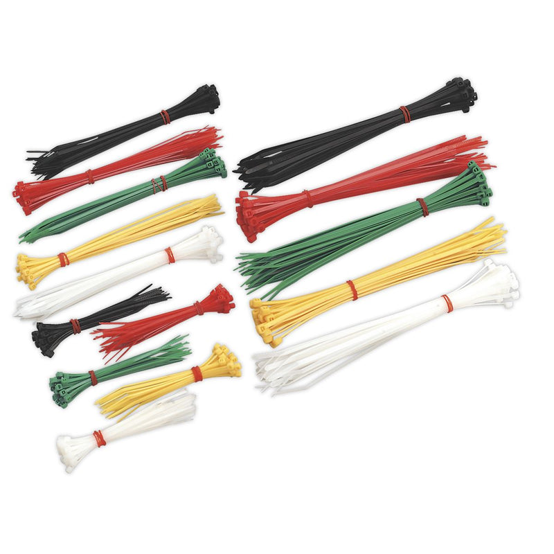 Sealey Cable Tie Assortment Pack of 375 CT375 Sealey - Dynamic Drive