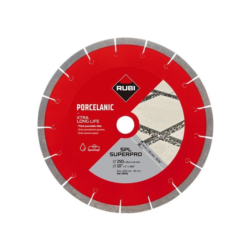 Rubi Tiling Tools SPL 250 EXT SUPERPRO Diamond Blade 250mm RUBI TILING TOOLS - Dynamic Drive